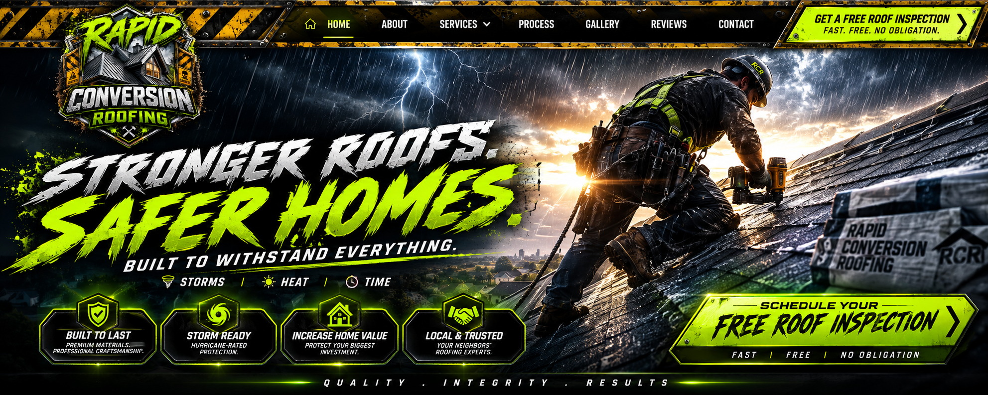 Rapid Conversion Roofing — Stronger Roofs. Safer Homes. Built to withstand everything. Schedule your free roof inspection.